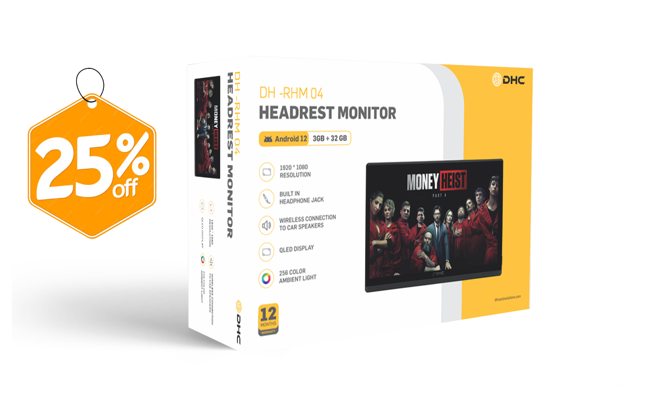 Headrest Monitor for BMW (3GB RAM + 32GB Storage)